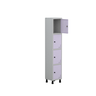 Armário Locker Guarda Volume Aço Light 4 portas 34,5x179,5cm - 3