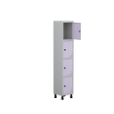 Ver imagem 3 de Armário Locker Guarda Volume Aço Light 4 Portas 34,5x179,5cm Roxo/Cinza/Lilás