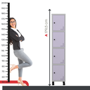Ver imagem 6 de Armário Locker Guarda Volume Aço Light 4 Portas 34,5x179,5cm Roxo/Cinza/Lilás