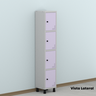 Armário Locker Guarda Volume Aço Light 4 portas 34,5x179,5cm - 16