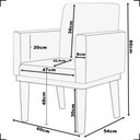 Ver imagem 5 de Kit 2 Poltronas Decorativa para Sala Recepção Consultório Escritório Base em Madeira Divine