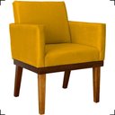 Ver imagem 3 de Kit 2 Poltronas Decorativa para Sala Recepção Consultório Escritório Base em Madeira Divine