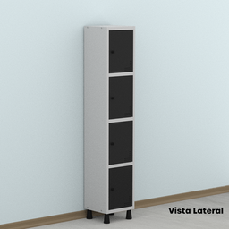 Armário Locker Guarda Volume Aço Light 4 portas 34,5x179,5cm - 16