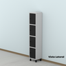 Armário Locker Guarda Volume Aço Light 4 Portas 34,5x179,5cm - 15