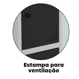 Armário Locker Guarda Volume Aço Light 4 portas 34,5x179,5cm - 11