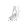 Spot Direcionável para Trilho Eletrificado Astraled Columba Mr16 Gu10 Bivolt Branco St-7738 - 2