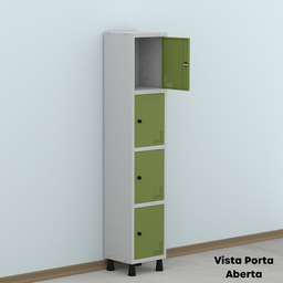 Armário Locker Guarda Volume Aço Light 4 portas 34,5x179,5cm - 17
