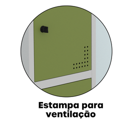 Armário Locker Guarda Volume Aço Light 4 portas 34,5x179,5cm - 11