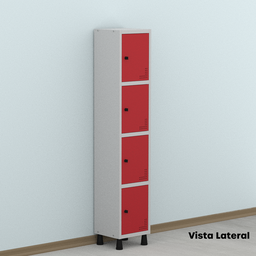 Armário Locker Guarda Volume Aço Light 4 portas 34,5x179,5cm - 16