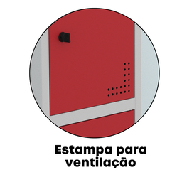 Armário Locker Guarda Volume Aço Light 4 portas 34,5x179,5cm - 11