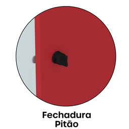Armário Locker Guarda Volume Aço Light 4 portas 34,5x179,5cm - 9
