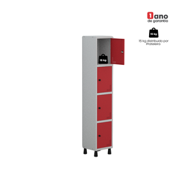 Armário Locker Guarda Volume Aço Light 4 portas 34,5x179,5cm - 13