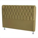 Ver imagem 2 de Cabeceira de Cama Box Londres Casal Queen 160 Cm Suede Botão de Strass Bege do Lar Móveis e Decora