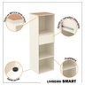 Conjunto de Escritório Smart 8 Livreiro 2 Buffet e 9 Mesas 90cm - Off White e Cedro - 3