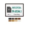 Moldura Preta Quadro 59,4x84,1 A1 Impressão Poster com Petg - 2