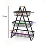 Fruteira Cesto Triplo Aramado Fruta Legumes Cozinha Organizaçao Mesa Bancada Prateleira Multiuso Esc - 3