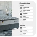 Ver imagem 3 de Cama Box Casal Bipartido + Colchão Comfort Class Pillow Top Branco/suede Cinza
