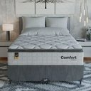 Ver imagem 6 de Cama Box Casal Bipartido + Colchão Comfort Class Pillow Top Branco/suede Cinza