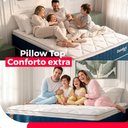 Ver imagem 2 de Cama Box Casal Bipartido + Colchão Comfort Class Pillow Top Branco/suede Cinza