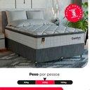 Ver imagem 5 de Cama Box Casal Bipartido + Colchão Comfort Class Pillow Top Branco/suede Cinza