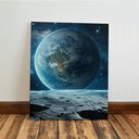 Ver imagem 5 de Kit 3 Quadro Decorativo Galáxia Lua Astronauta Placa Quarto 28x20cm