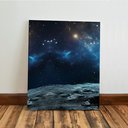 Ver imagem 4 de Kit 3 Quadro Decorativo Galáxia Lua Astronauta Placa Quarto 28x20cm