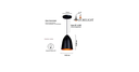 Ver imagem 3 de Lustre Pendente Bala Soft Pt Fosco Cobre