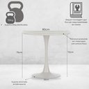 Ver imagem 2 de Mesa Redonda em Metal Raya 80 Cm X 74 Cm Nude