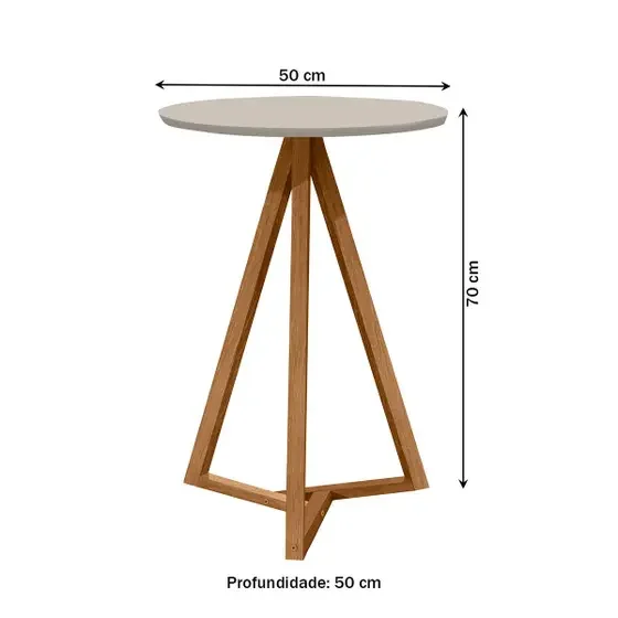 Mesa Lateral:branco Amendoa - 3