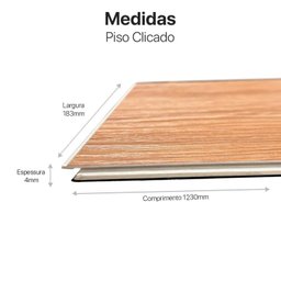 Piso Vinílico Clicado 18,3cm x5mm x1,23m Pix Revestimentos caixa com 2,251m² - 7