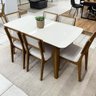 Conjunto Mesa de Jantar em Mdf + 6 Cadeiras Dalla Costa Cor:freijó com Off White e Bege Rústico - 12