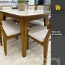 Conjunto Mesa de Jantar em Mdf + 6 Cadeiras Dalla Costa Cor:freijó com Off White e Bege Rústico - 13