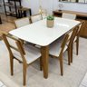 Conjunto Mesa de Jantar em Mdf + 6 Cadeiras Dalla Costa Cor:freijó com Off White e Bege Rústico - 5