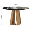 Ver imagem 3 de Sala de Jantar Estilo Red Vidro com 4 Cadeiras Nice Preto/Mel