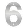 Numero Residencial 145mm Abs Prata 6 Bemfixa - 1