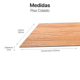 Piso Vinílico Colado 18cm x 2mm x 1,22m Pix Revestimentos caixa com 4,3354m² - 7
