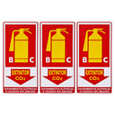 Ver imagem 1 de Combo 10 Placas de Sinalização Extintor Bc Co2 Equipamentos Elétricos e Líquidos Inflamáveis 15x30 a