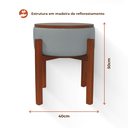 Ver imagem 2 de Kit 2 Puff Mesa Linho Cinza