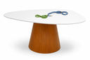 Ver imagem 2 de Mesa de Jantar Prune Laca Branca 160x141cm Cone Freijó