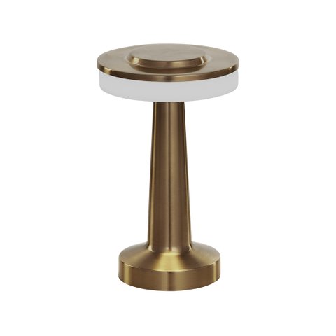 Abajur Dourado Pharos Led Taschibra Recarregável sem Fio 2w Sensor Touch - Dourado