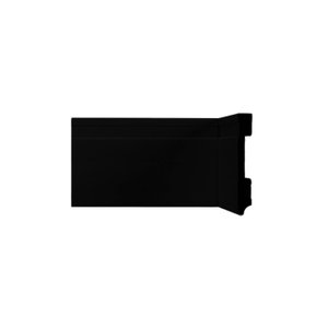 Rodapé de Poliestireno Frisado 10cm x 15mm x 240cm Preto Pix Revestimentos