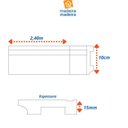 Ver imagem 3 de Rodapé de Poliestireno Frisado 10cm X 15mm X 240cm Preto Pix Revestimentos