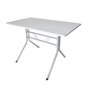 Jogo Mesa 120x70 para Restaurante Comércio com 4 Cadeiras Iso Cinza Base Branca Ecomhome - 3