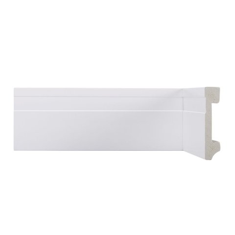 Rodapé de Poliestireno Frisado 7CMX15MMX240CM Pixrevestimentos Branco Pix Revestimentos