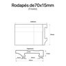 Rodapé de Poliestireno Frisado 7cm x 15mm x 240cm Pix Revestimentos - 4
