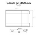 Ver imagem 3 de Rodapé de Poliestireno Frisado 15CMX15MMX2,40m Pixrevestimentos Branco Pix Revestimentos