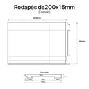 Ver imagem 3 de Rodapé de Poliestireno Frisado 20CMX15MMX240CM Pixrevestimentos Branco Pix Revestimentos