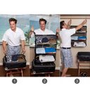 Ver mais imagens de Organizador de Mala Suspenso 3 Andares para Roupas Prateleira Viagem Bolsa Sacola Gancho Cabide Dobr