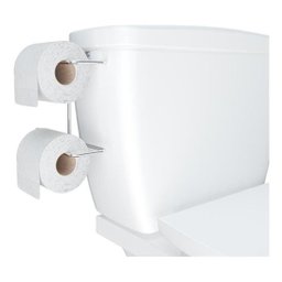 Suporte Duplo Porta Papel Higiênico Acoplar Caixa Descarga - 1