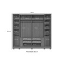 Ver imagem 4 de Guarda Roupa Casal 6 Portas (2 C/ Espelho) e 4 Gavetas C/ Pés Cb01t581 Canela - Kappesberg